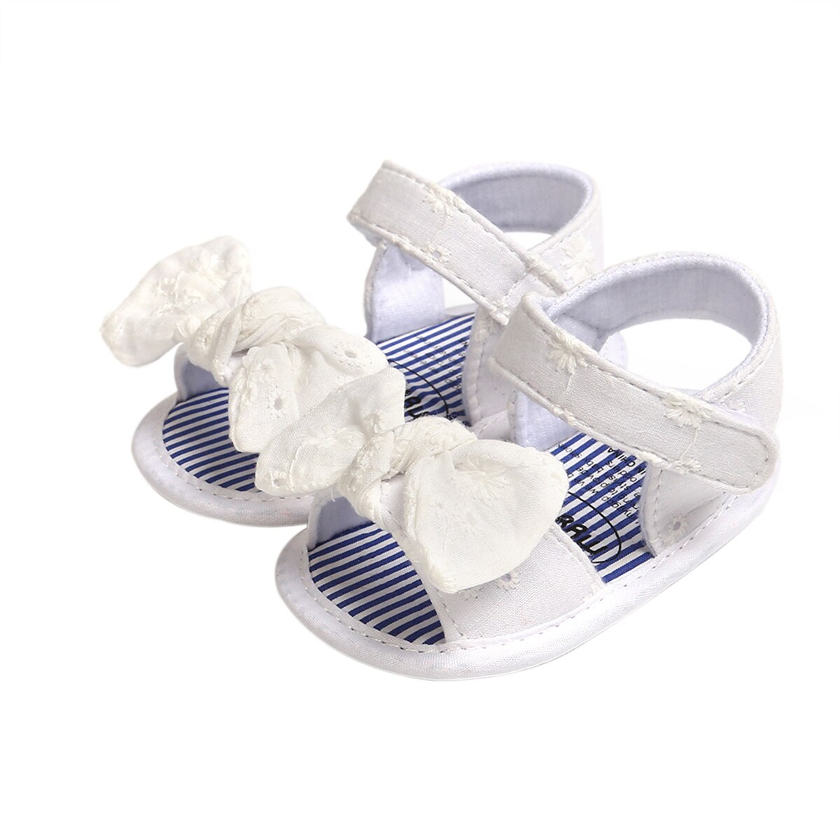Peutermeisjes zomer open teen antislip zachte zool platte prinsessensandalen met strik 0-18m