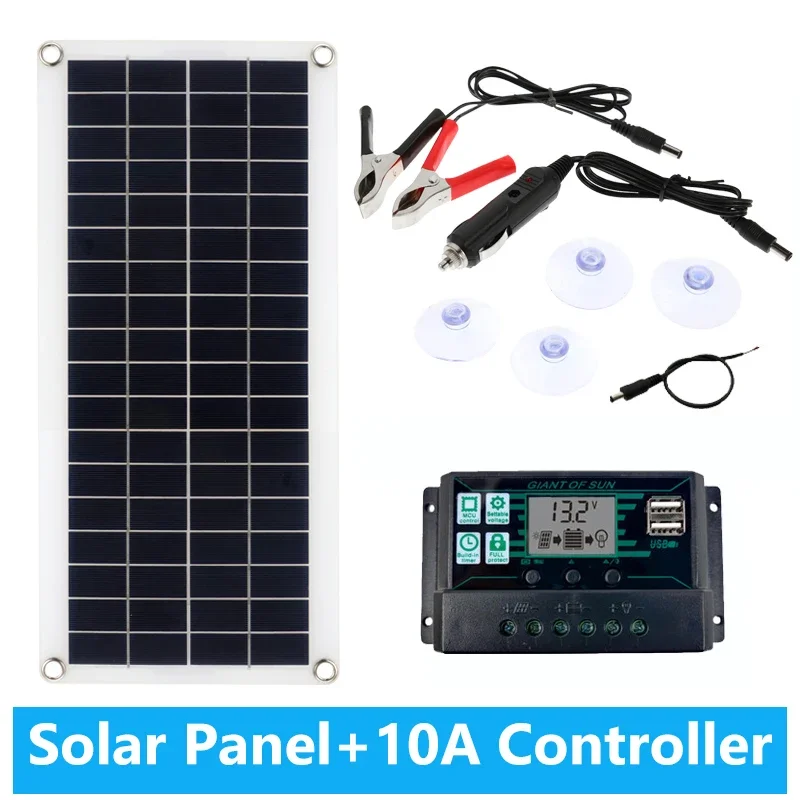 1000W Solar Panel 12V Solar Cell 10A-150A Controller Solar Panel for Phone RV Car MP3 PAD Charger Outdoor Battery Supply: Digital Camouflage