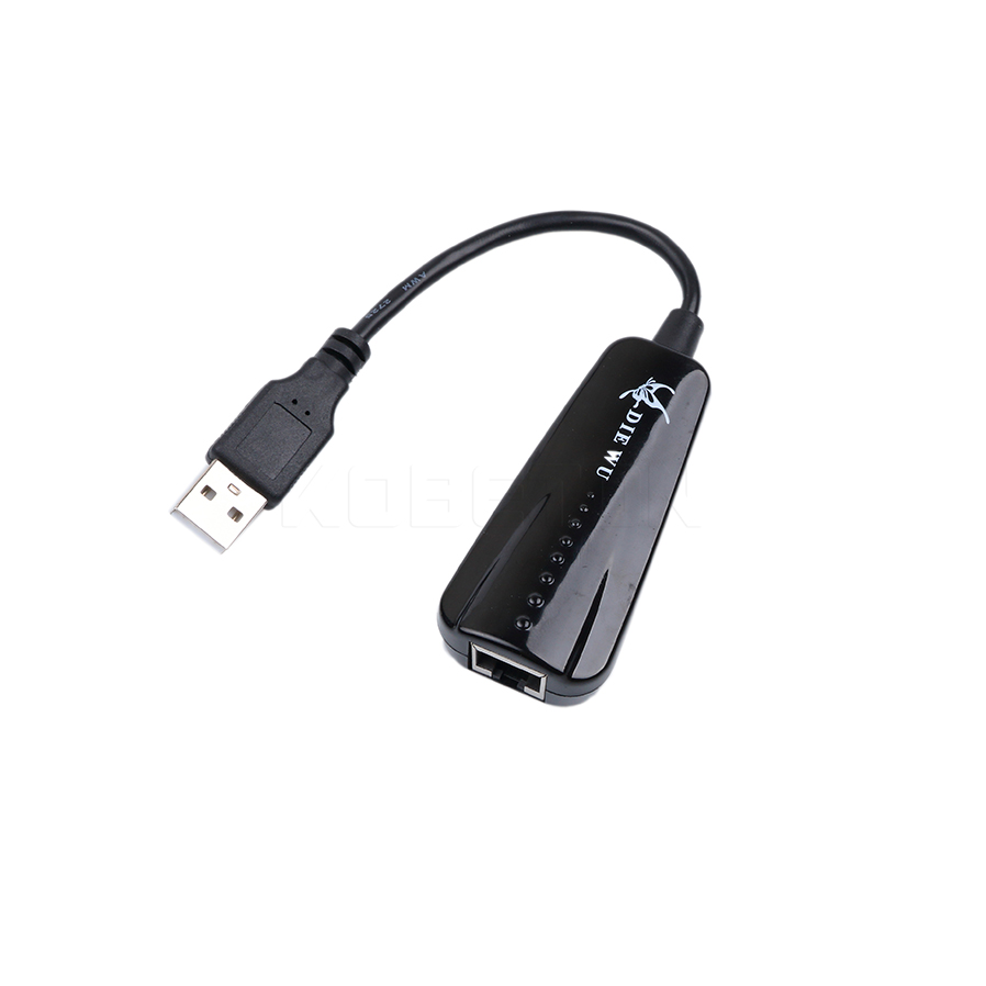 Kebidu Neue Kabelgebundene Netzwerkkarte USB RJ45 USB Lan Hub 2,0 10/100 Mbps Ethernet Adapter für Windows 7/8/10/Vista/XP Linux PC: Black