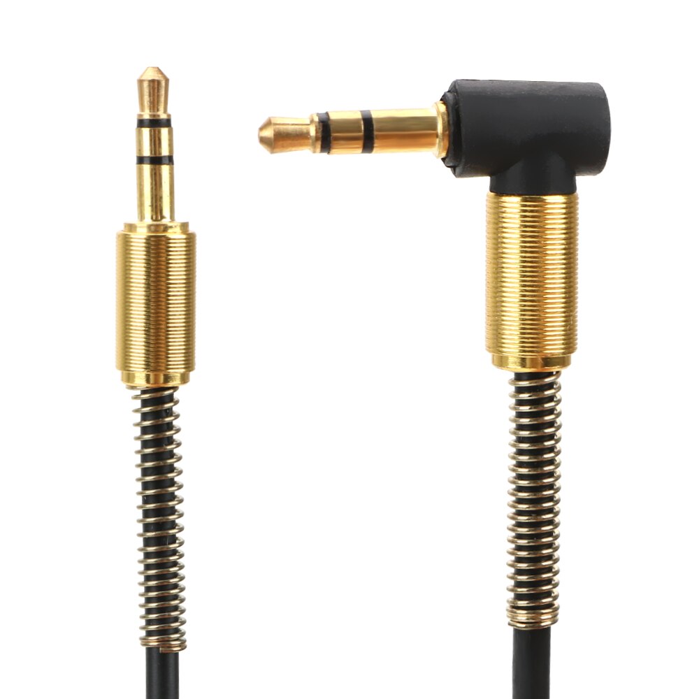 Male-Male AUX Cable Spring Audio Cable Headphone Beats Speaker 3.5MM Audio Cable Car Stereo AUX Cord Auto Accessories Universal