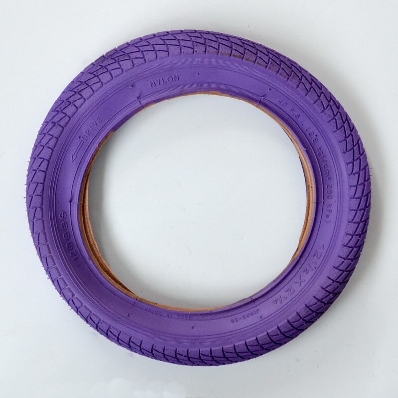 12 1/2 x 2 1/4 fietsband 12 x 2.125 binnen opvouwbare fiets kinderwagen kleur buitenband aanbevolen.: Paars