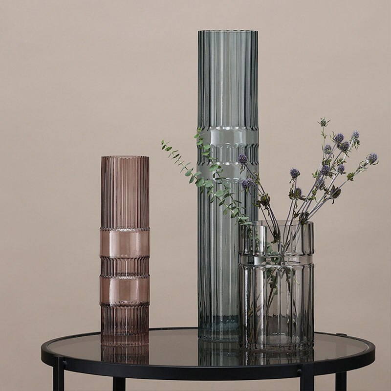 Home Decoration Flower Vase High Glass Vase Fydroponics Desktop Decoration Flower Arrangement Wedding Decoration Vases Ornaments