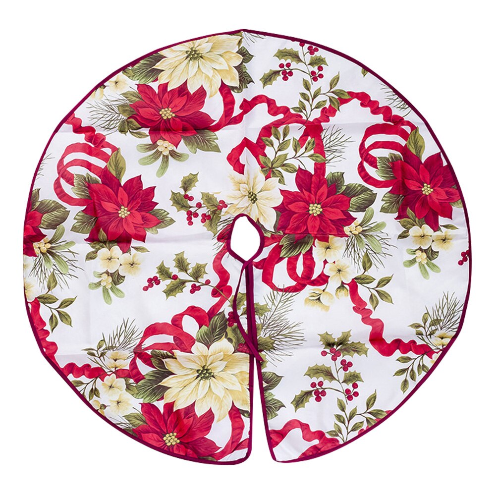 1Pc Witte Kerstboom Rok Pluche Faux Fur Tapijt Xmas Floor Mat Ornamenten Vrolijk Kerstfeest Nieuwjaar Kerstboom decoratie: 90CM 07