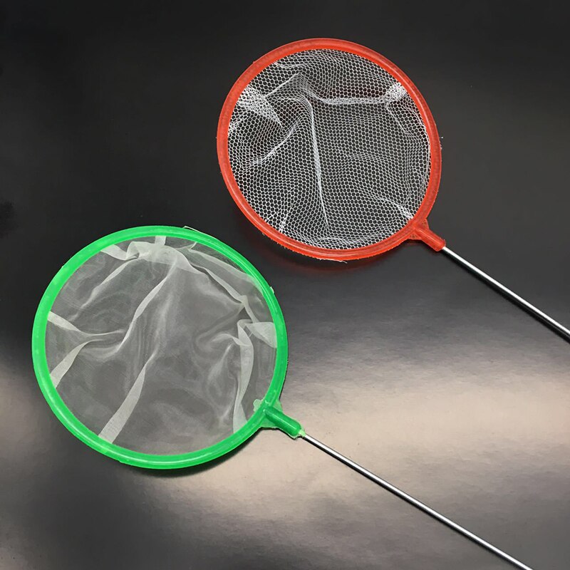 Round 3D Aquarium Fish Tank Catch Net Stainless Steel Mini Rod Fishing Outdoor Round Pocket Shrimp Fishing Nets for Children