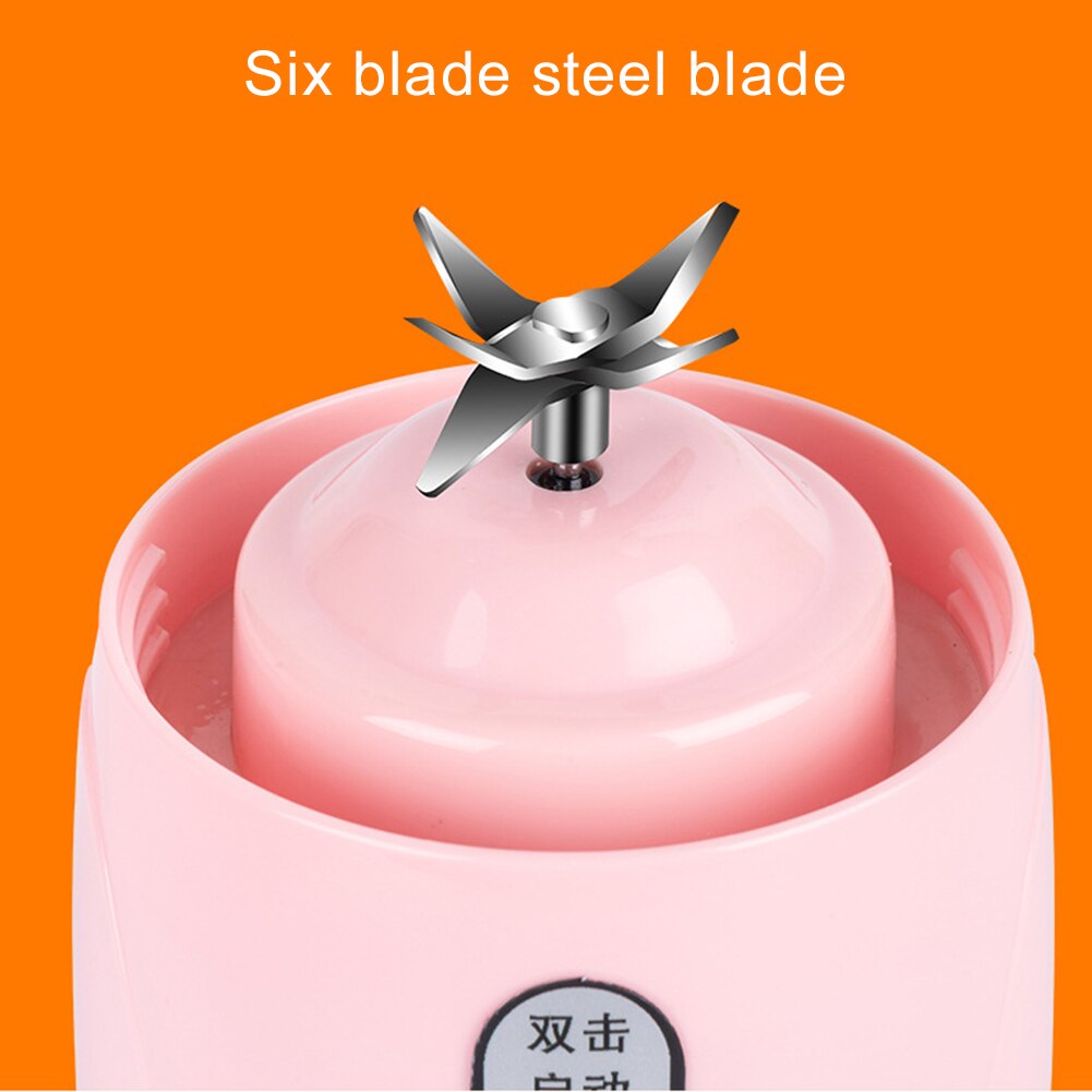 4/6- blad 400ml uppladdningsbar bärbar elektrisk juicerflaska fruktblandare mixerpresspress flaska fruktblandare mixerpresspressflaska