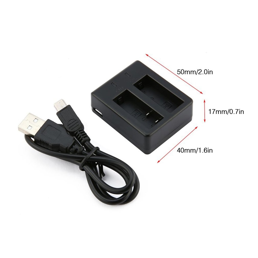 Voor Sjcam Camera Accessoires Batterij Dual Charger Voor SJ4000 SJ4000 Wifi SJ4000 + SJ5000 Wifi SJ5000 + Plus M10 Met usb Kabel