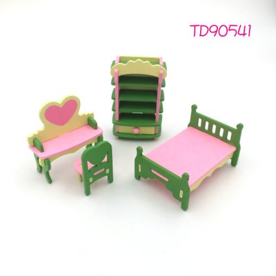 Dollhouse Wooden Colorful Dolls House Miniature Furniture Toys Toy Kids Simulation Furnitures Models House Decor Doll Xmas: 1