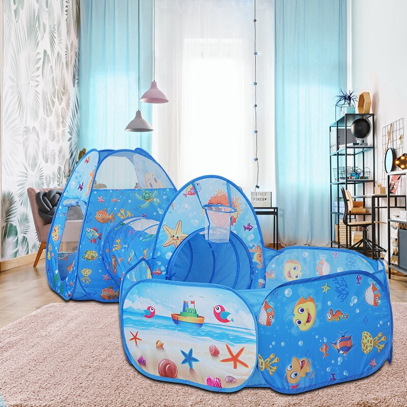 Kids Kinderen Pop Up Oceaan Ballenbad Tenten Huis Kruipen Opvouwbare Tent Huis Jongens Meisjes Spelen Speelgoed Tent Tunnel Zwembad bal Frame