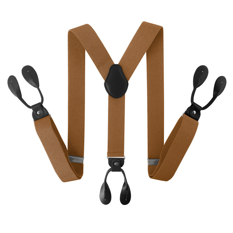 Bretelle Vintage ▾ da uomo di larghezza 3,5 cm con estremità a bottone in pelle PU nera rifinita con retrò a Y, bretelle elastiche regolabili per pantaloni, cintura: Verde smeraldo