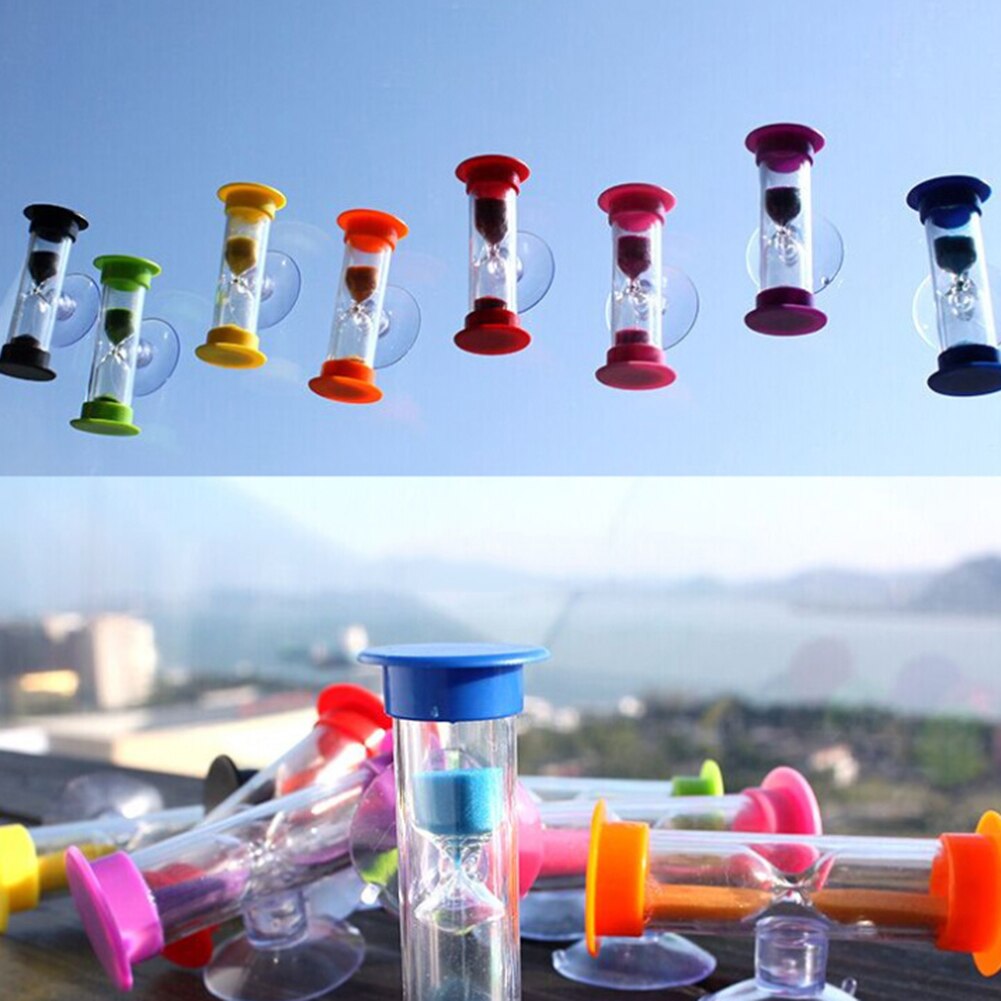 3-Minute Hourglasses Children Teeth Brushing Timer with Suction Cup Home Decor Hourglasses Toothbrush Timer For Brushing Kids