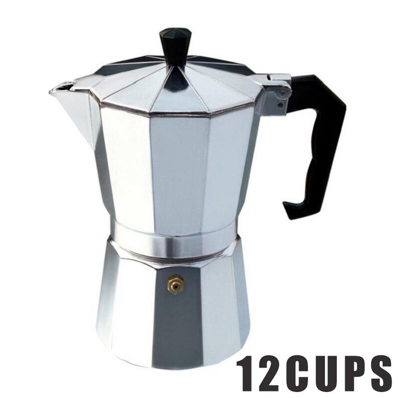 Cafetera italiana mocha, cafetera de 9 tazas, 12 tazas, cafetera de horno de aluminio, utensilios de cocina, electrodomésticos de despensa: 12cups 600ml