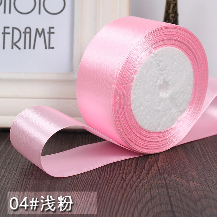 Cintas de satén rosa de 6mm, 1 cm, 15mm, 2 cm, 25mm, 4 cm, 5 cm, Material de lazo para bebé DIY, suministros para Artesanías hechas a mano, decoración de Navidad y bodas: Rosa claro / 10mm