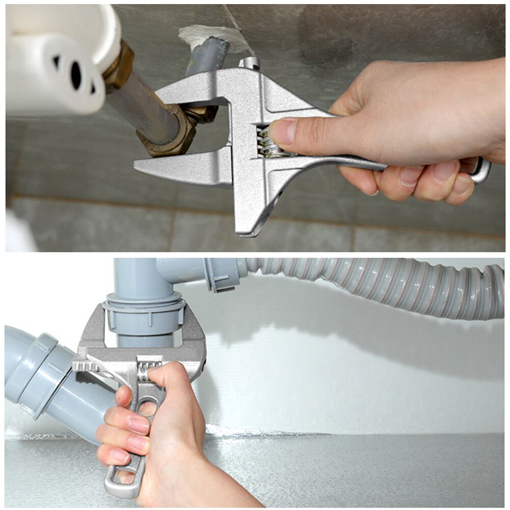 16-68mm Aluminium Alloy Snap Short Shank Key Nut Adjustable Spanner Multifunction Repair Tools Mini Universal Home Large Opening