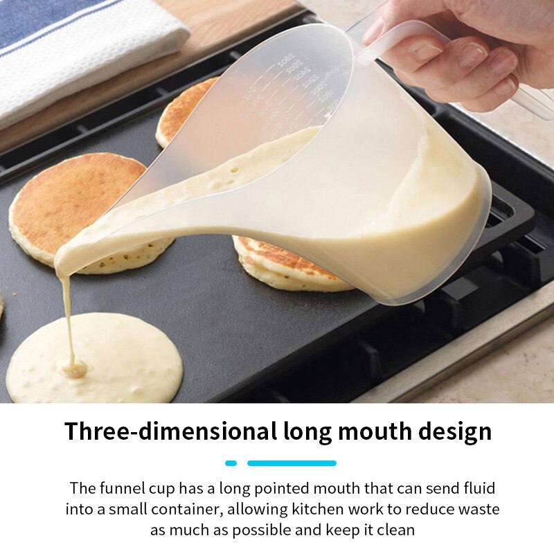 Plastic Tip Mouth Measuring Cup Clear Plastic Graduated Measuring Cup For Kitchen Home Liquid Measure Jug Cup Container