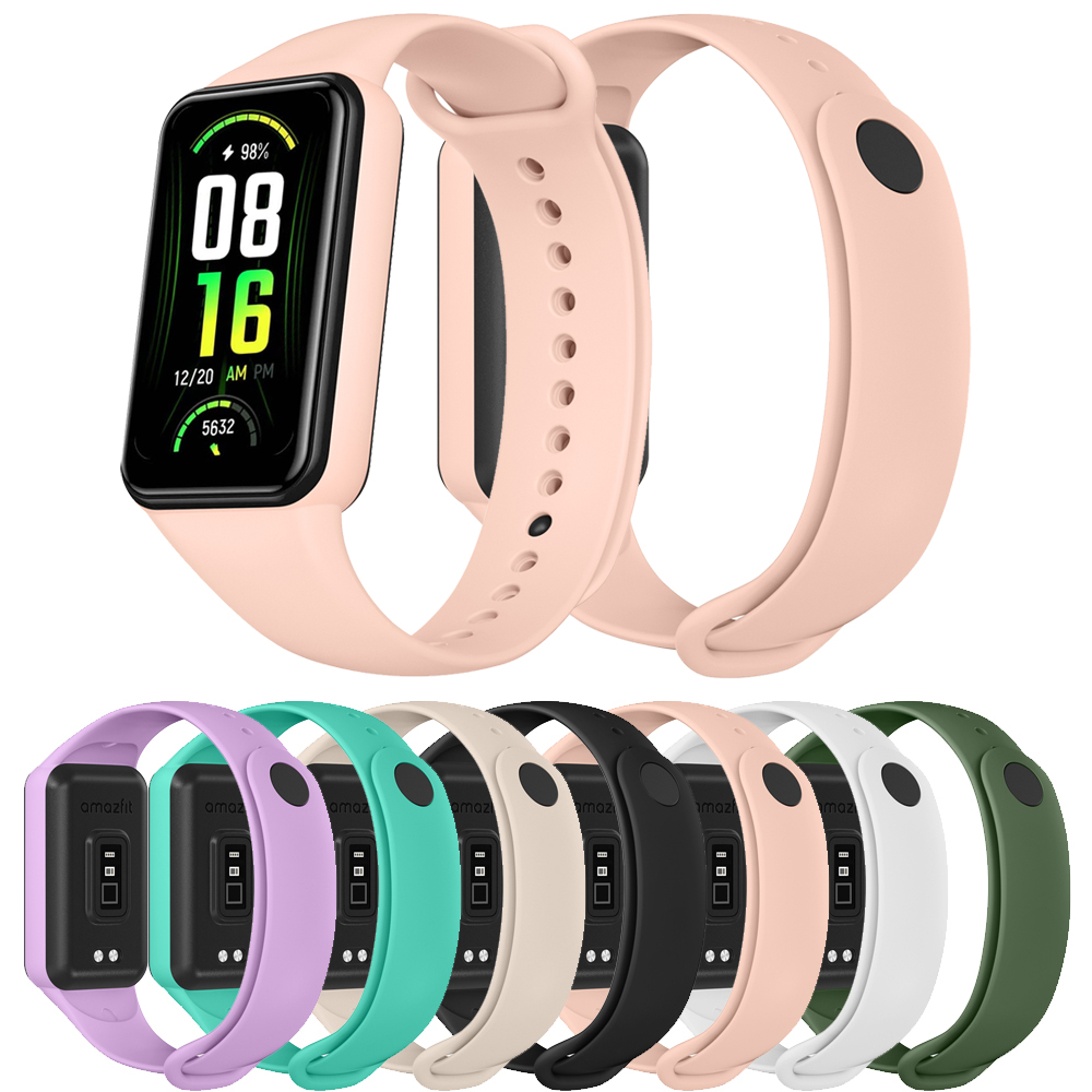 Correa de silicona suave para Huami Amazfit Band 7, pulsera ajustable, repuesto de correa de reloj para Huami Amazfit Band 7