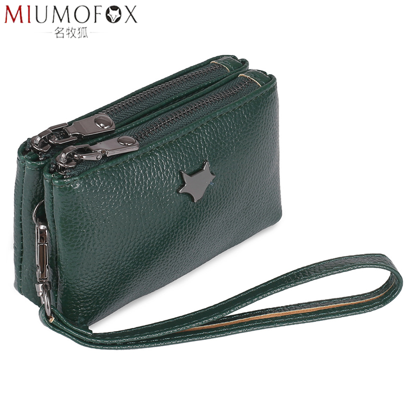 Luxury Wristlet Women Small Wallet and Purse Girls Short PU Leather Credit Card Holders Wallets Ladies Coin Purses Double Zipper