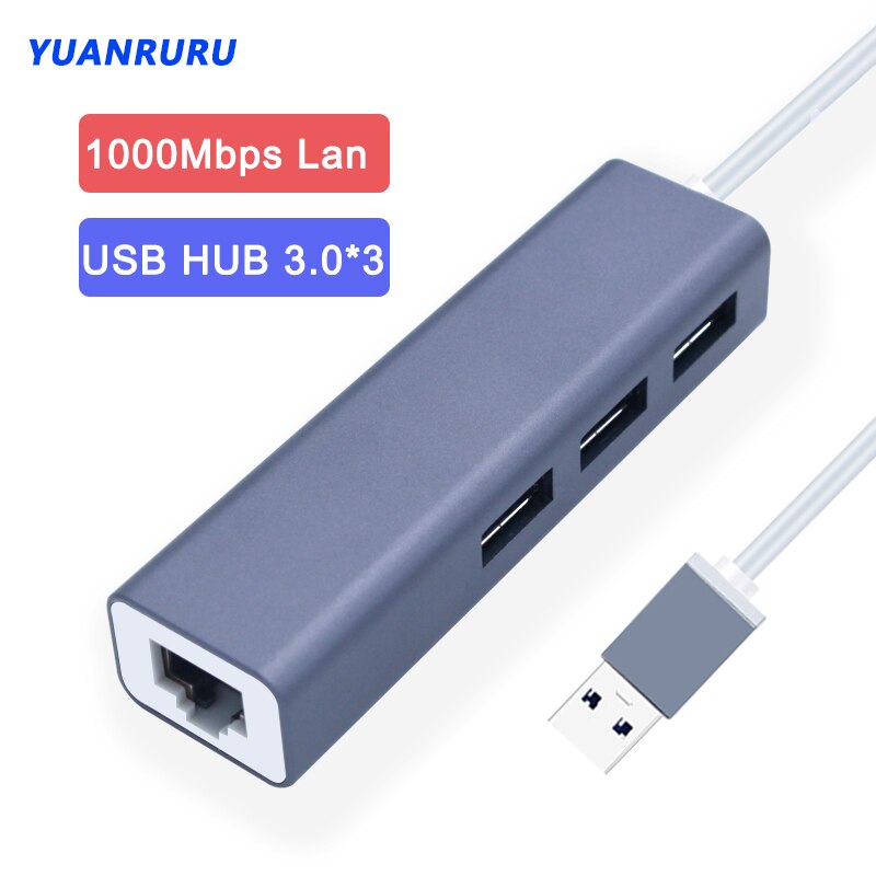 USB Hub 3.0 2.0 USB Ethernet RJ45 Hub100M/1000M Ethernet Adapter Multiple Expander Hub Network Card For Macbook Windows PC