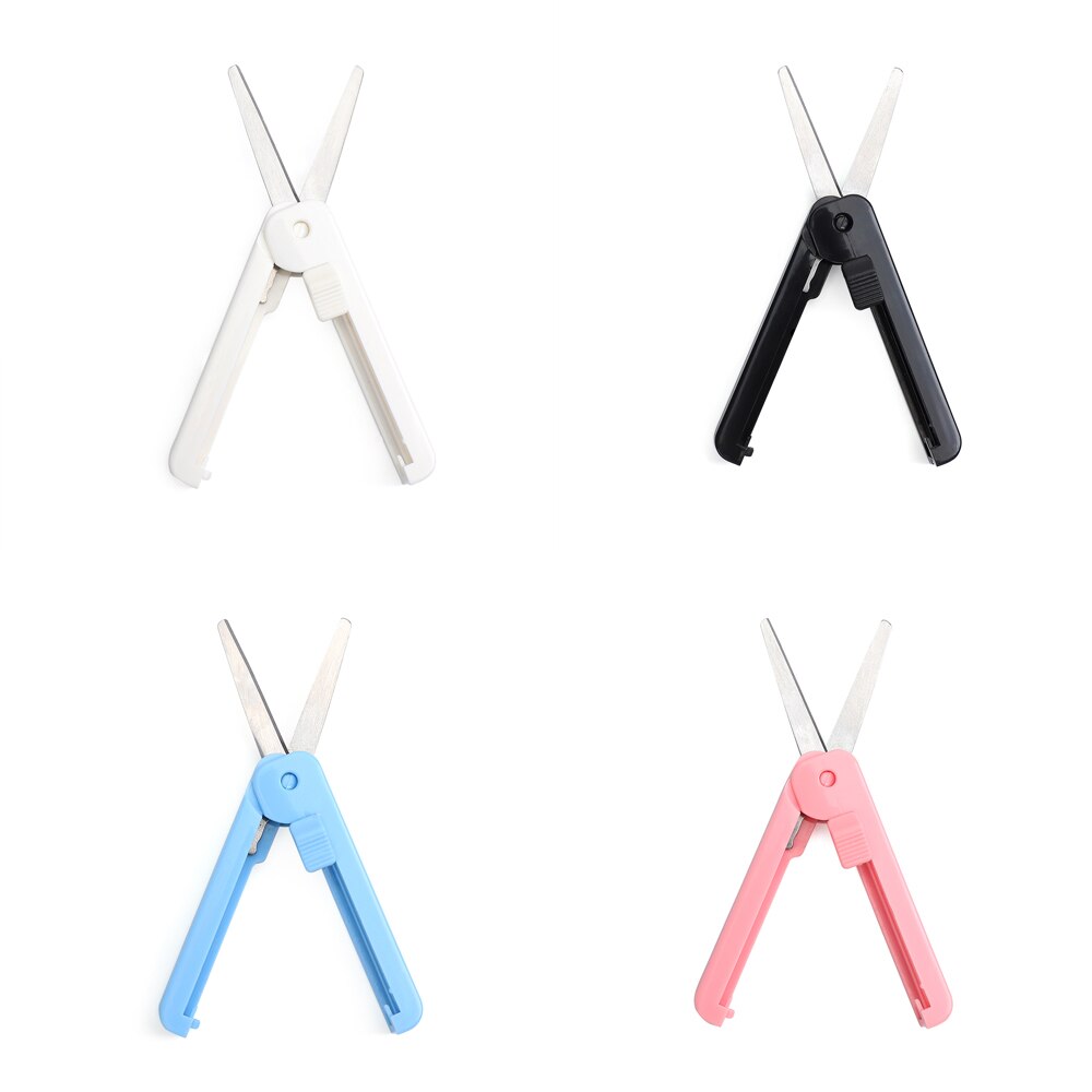 Crafting Portable Scissors Paper-cutting Folding Safety Scissors Mini Stationery Scissors Office And School Hand Cut Supplies: Default Title