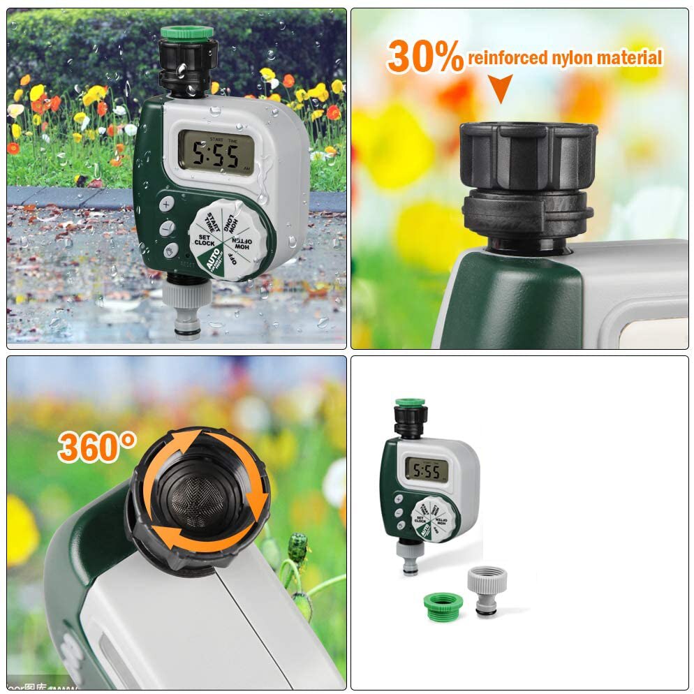 Automatic Electronic LCD Display Sprinkler Controller Outdoor Garden Timer Automatic Watering Device Irrigation System Yard Tool