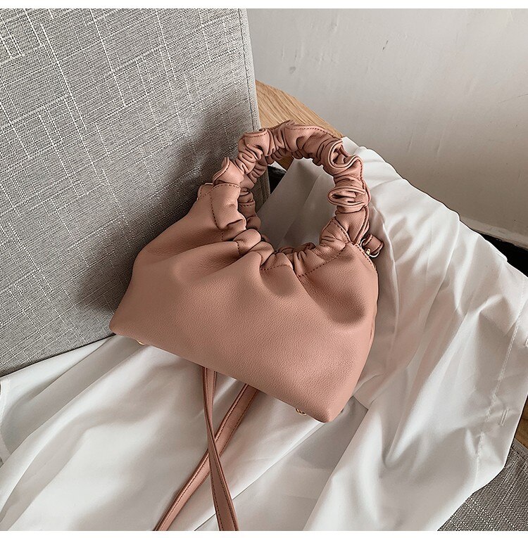 Taske bemale sommer net rød eksplosion modeller bærbar cloud taske koreansk vild skuldertaske messenger taske: Lyserød