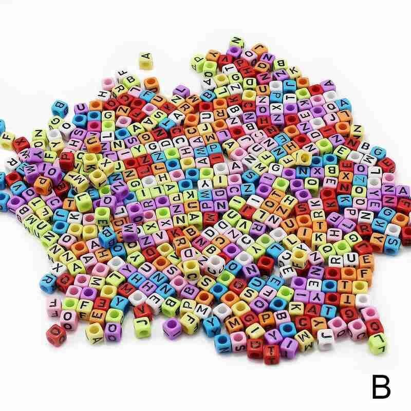 DIY Toys English Alphabet Beaded Material For Jewelry DIY Handmade Making Venue Layout Educational Wedding Toys T0I7: B