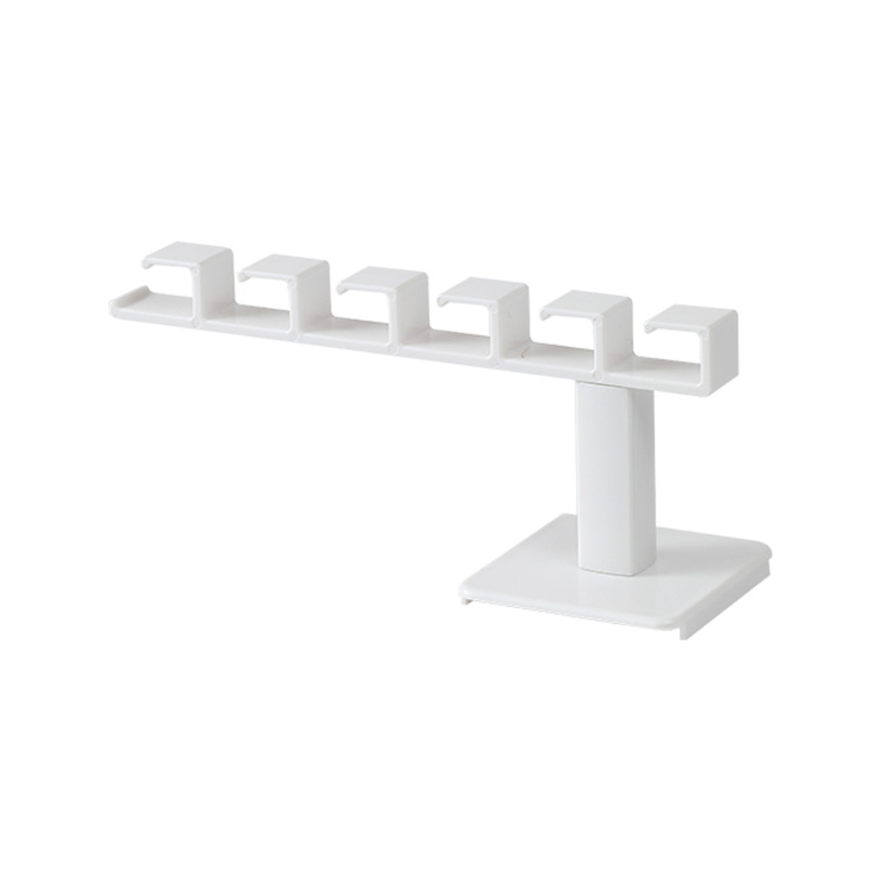 Platsbesparande hattförvaringshylla - basebollhatthylla av dörrtyp med hake, förvaringslösning för plastgarderob: Vit