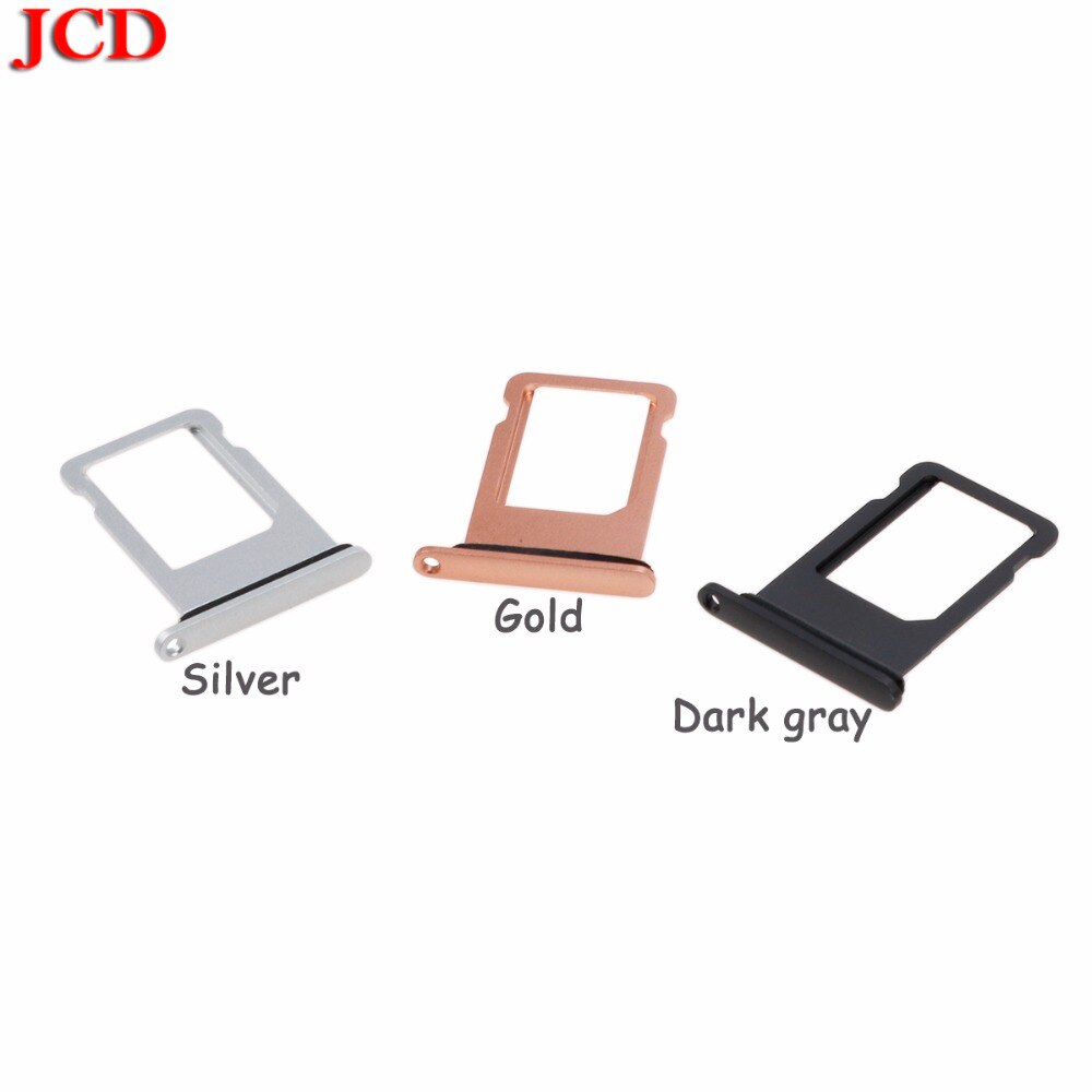 JCD Para iphone Nano SIM Card Tray Titular Slot para iphone 8 8 Plus Parte Substituição Do Cartão SIM Titular do Cartão Adaptador soquete para Apple