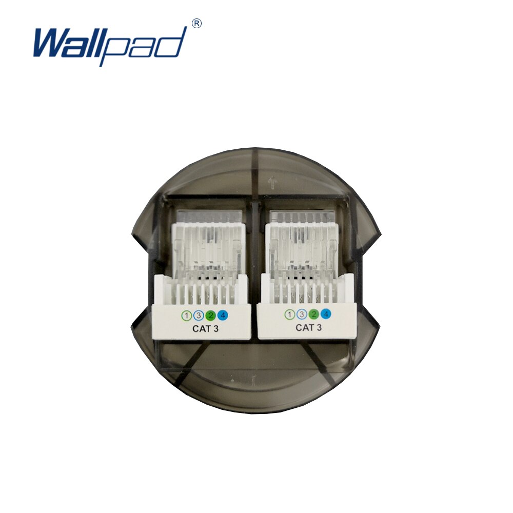 Wallpad 2 tel telefoon wandcontactdoos functietoets alleen zwakke stopcontacten cat 3