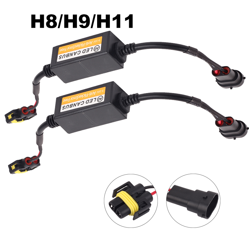 2 uds H7 LED Canbus Error decodificador sin contrato para H4 bombilla de faro LED Kits para SUV niebla lámparas H1 H8 H11 HB3 HB4 adaptador Anti-Flicker