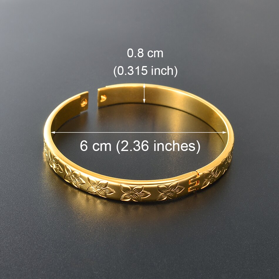 Anniyo Hawaiian Flower Bangle bracciale Color oro bracciale Bangle Kiribati Chuuk micronsia Marshallese braccialetti donna ragazze #072104