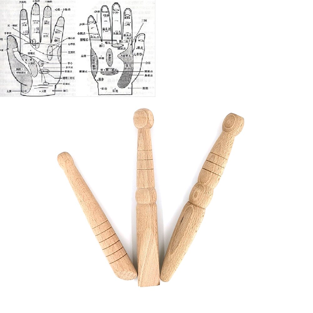 1/3PCS Original Wooden Foot Body Massage Stick Relieve Muscle Soreness Relaxing Tool Foot Reflexology Massager Health Care