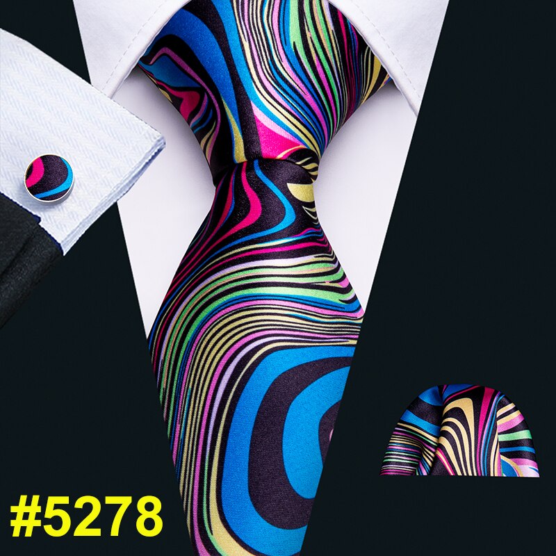 Corbata para hombre, pañuelo gravado, gemelos, juego de corbata para fiestas, corbata de negocios para hombres, cachemir, de , amarillo, bolsa para adultos, seda estampada: FA-5278