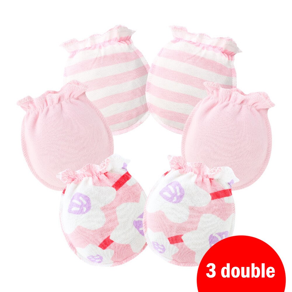 3 Paare Baby Anti Kratzen Handschuhe Neugeborenen Handschuhe Gesicht Baby Fäustlinge Handschuh Kleinkind Zubehör: Blume rot