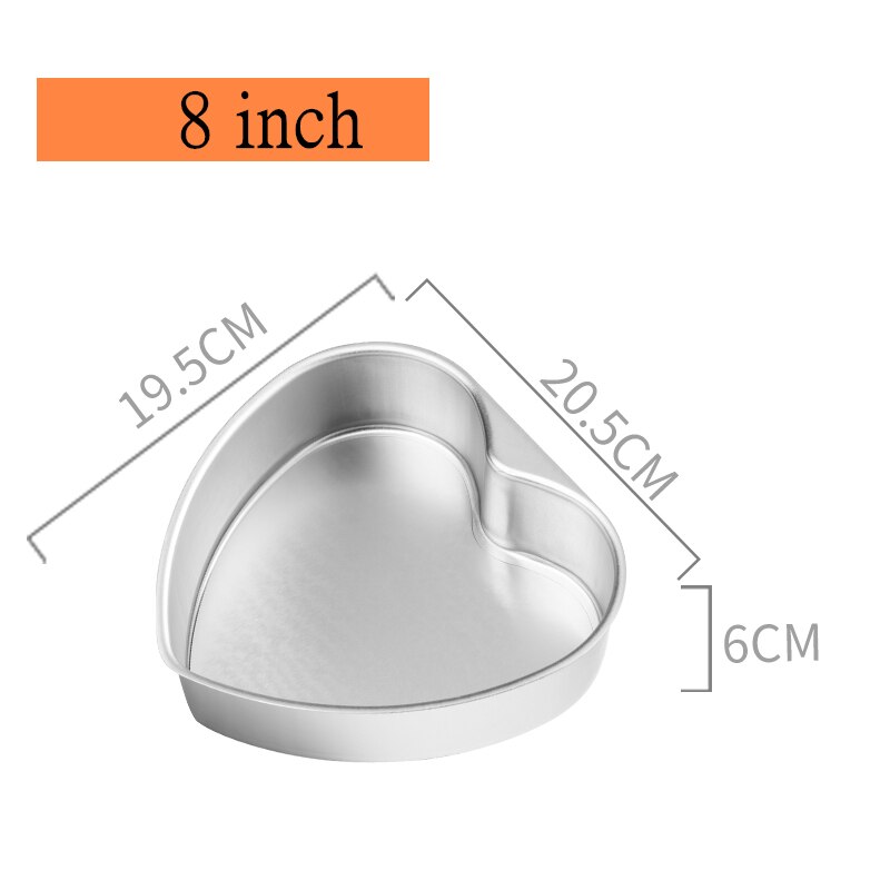 Heart Shaped Cake Pan with Removable Bottom Anodized Aluminum Wedding Birthday Baking Cake Tin Cheesecake Pan Chiffon Cake Mold: 1 piece 8-inch pan