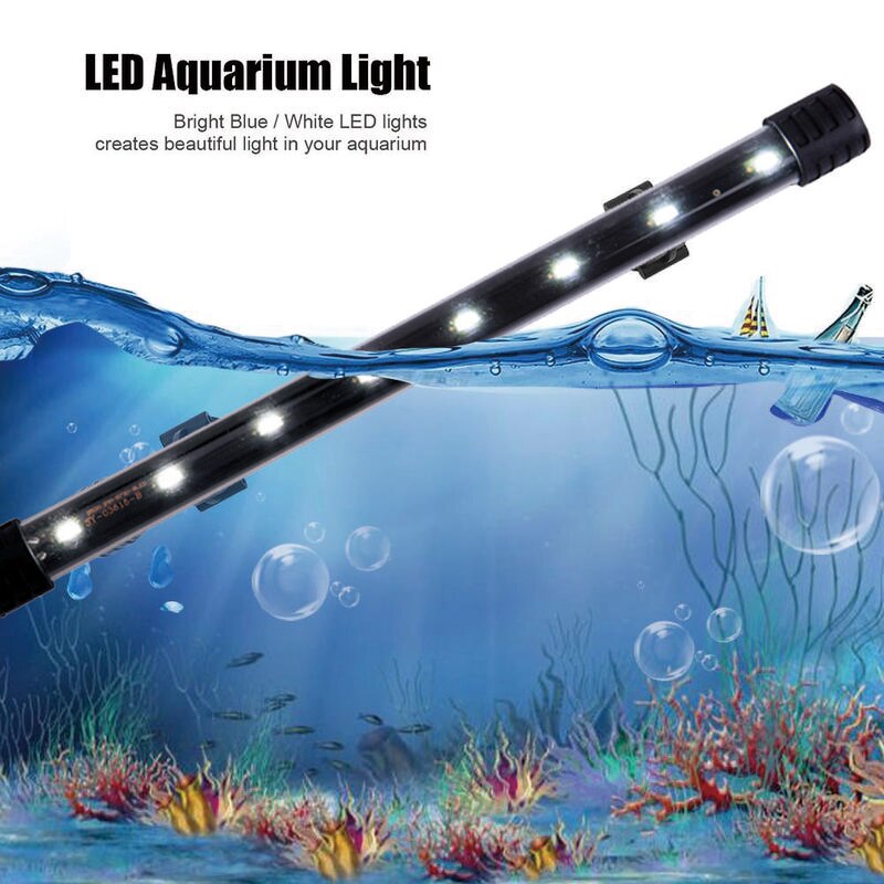 Luz LED redonda T4LED para acuario, lámpara de paisajismo, cuentas de iluminación, luz fluorescente de buceo, enchufe europeo, 5730