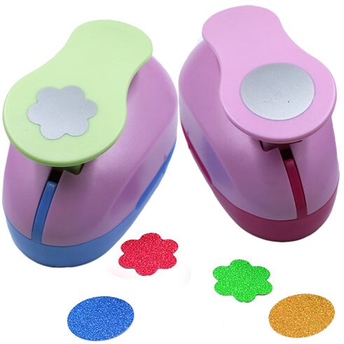 2.5cm(1 inch) Circle and Wave Circle Shape hole punch set Puncher Crafts Scrapbooking round DIY Paper Cutter Punches Free ship: Circle and Sixflower