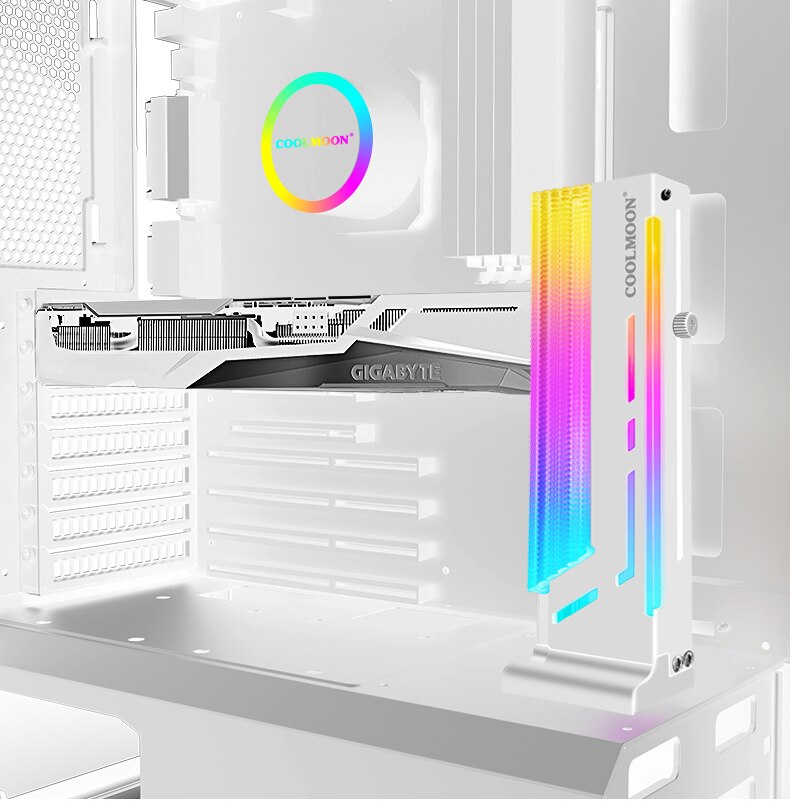 CoolMoon GPU Graphics Video Support Stand For Computer Case Aluminum Alloy Video Card Holder 5V 3PIN RGB ARGB Aura Sync