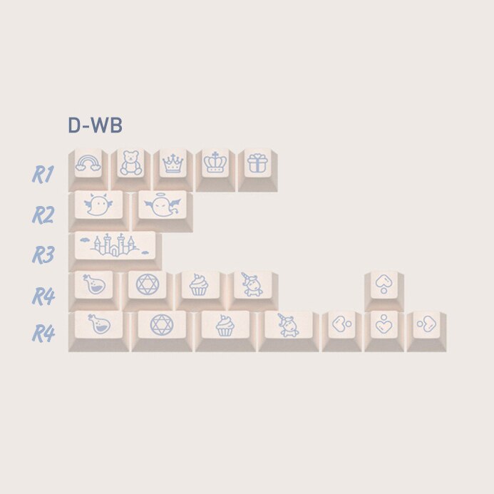 DOMIKEY Zero-G Studio Cherry Profile Keycaps For Mechanical Keyboard Double-Shot Triple-Shot PBT Keycap For GH60 GK64 RK87: DWB
