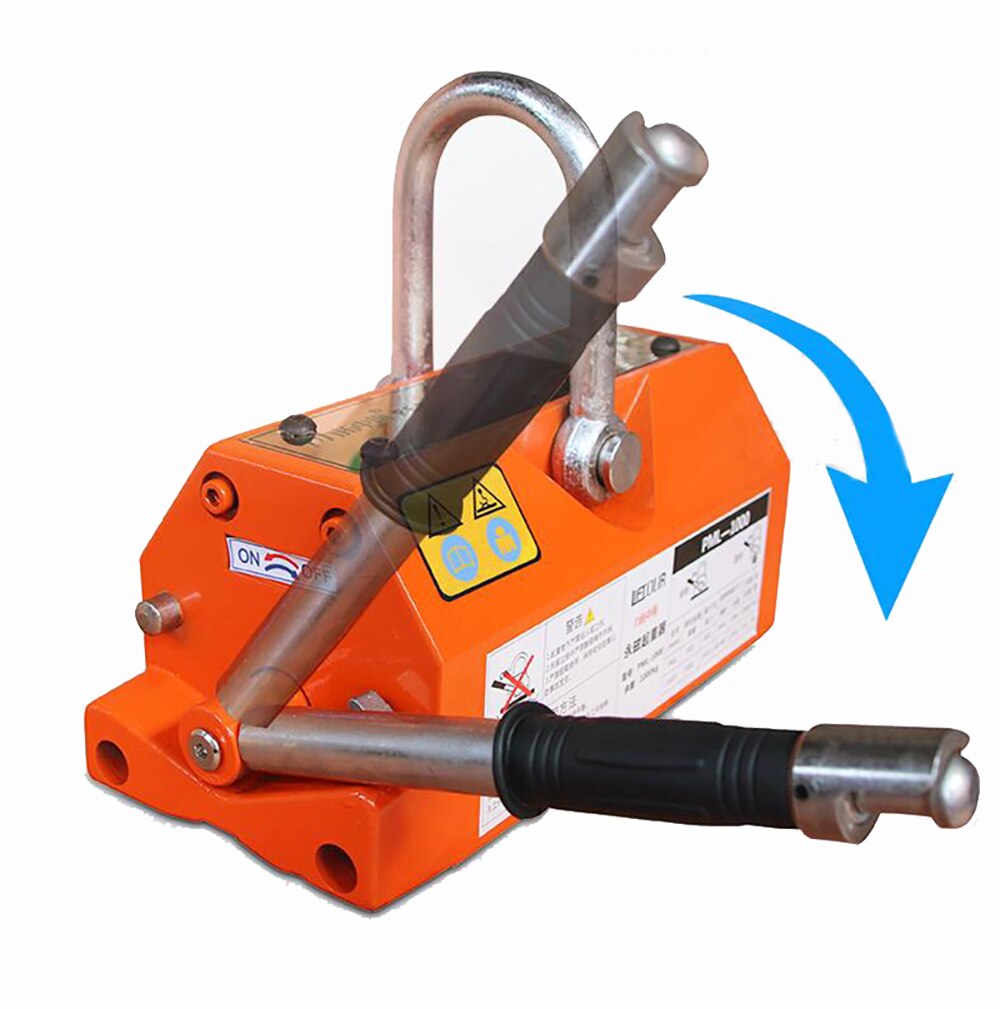 100KG Permanent Magnet Crane Magnetic Lifter Heavy Duty Steel Crane Hoist Lifting Magnet Industrial Strong Magnetic Chuck