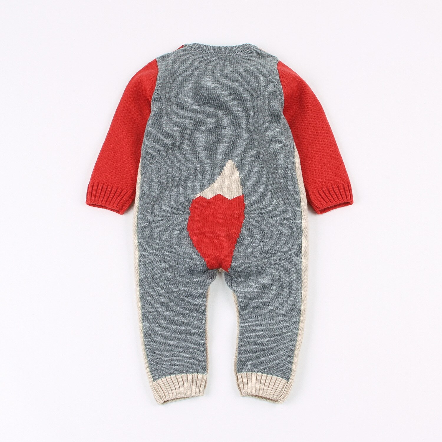Baby stricken Strampler Cartoon Fuchs Gestrickte herbst Neugeborenen Jungen Overalls Kleidung winter Langarm Kleinkind Pullover Kinder Insgesamt