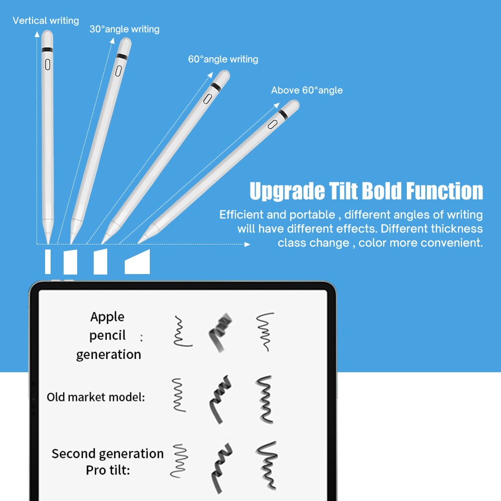 For iPad Pencil Apple Pen Stylus for iPad mini 6/5 Air 4 10.9 10.5 Pro 11 12.9 10.2 7/8/9th Gen Touch Pen 애플펜슬