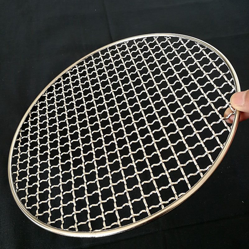 Rejilla redonda de acero inoxidable SS304 para barbacoa, rejilla con agujero cuadrado para secar alimentos y frutas asadas, 38-80cm x 1,8mm