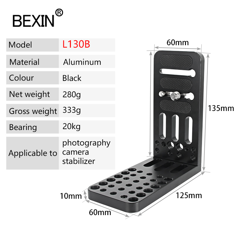 Support de caméra vidéo dslr, plaque l, stabilisateur, déconnexion rapide, support de prise de vue verticale pour caméra vidéo professionnelle