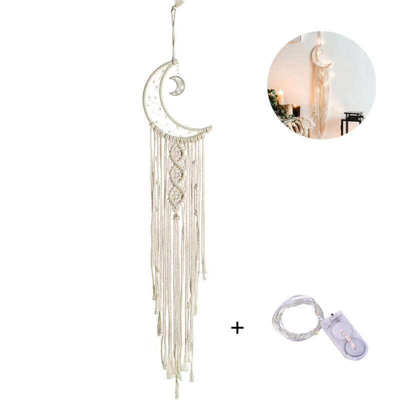 Bohemian Macrame Wall Hanging Tapestry Handmade Woven Wedding Wall Decoration Home Living Room Decoration Backdrop Ornament: I