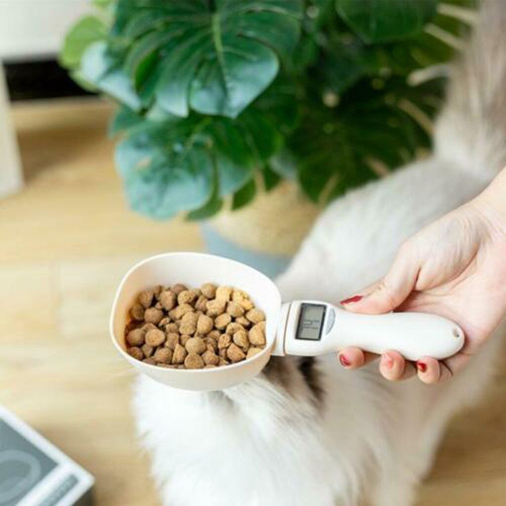 800g/1g Pet Food Scale Cup Dog Cat Feeding Scoop Food Water Led Digital Display Measuring Spoon Cup Pets Feeding Tools #T1G