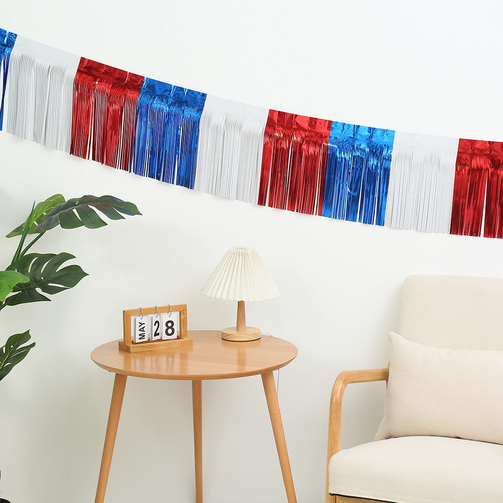Guirnalda de flecos de aluminio, banderines de 30x300CM para colgar en la pared, cortina, telón de fondo, decoración para boda, de cumpleaños: L / Amarillo fluorescente