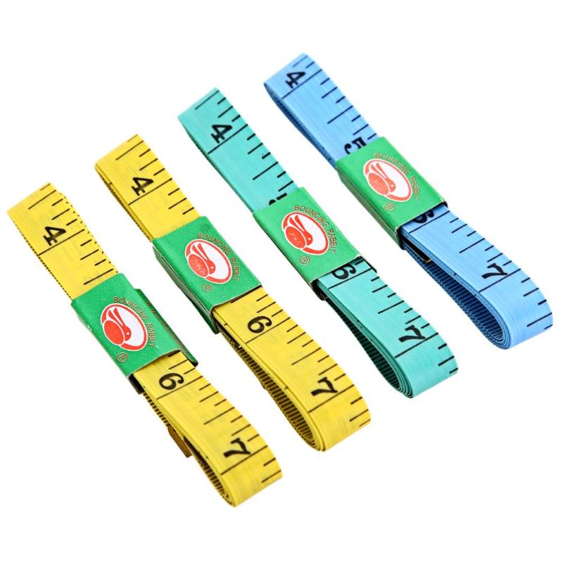 4pcs Measuring Ruler Sewing Tailor Tape Measure Soft Flat Sewing Ruler Meter Sewing Measuring Tape Random Color 60Inch 1.5M