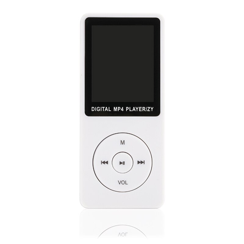 70 Hours Playback MP3 MP4 Lossless Sound Music Player FM Recorder TF Card Portable: White