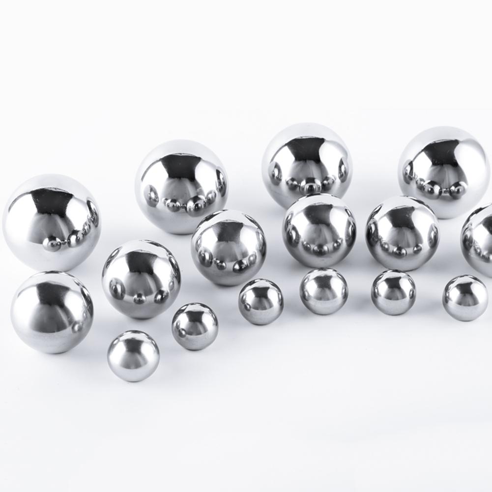 Rustfrit stål kugle kugle spejl hul kugle til hjemmet have dekoration højglans glitter kugle 19mm-300mm