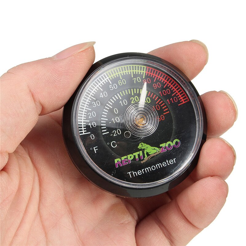 Round Reptile Vivarium Temperature Meter Tortoise Terrarium Thermometer with Colour Codes Aquarium Tank Incubator Temp Measure